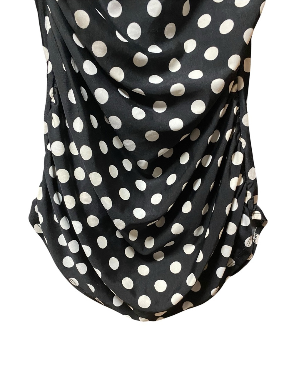 Vintage 50's Retro Black White Polka Dot retro pin up Bathing Suit One Piece - Picture 6 of 12